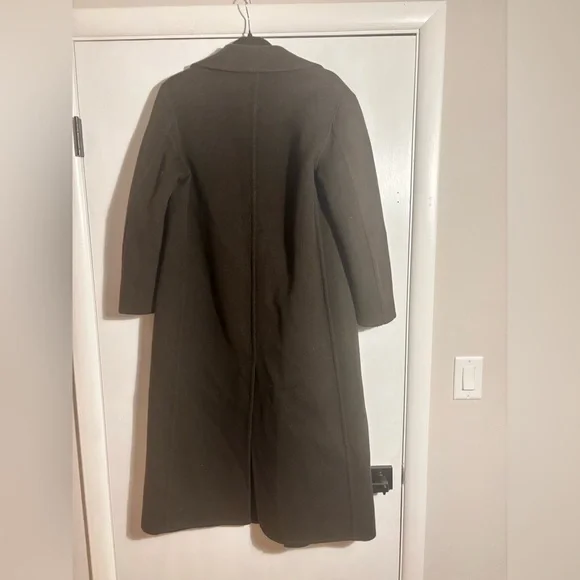new Vince Wool-Blend Double-Breasted Long Coat deep espresso - Picture 7 of 10